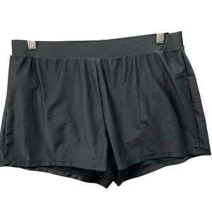 Beach Diva Black Swim Shorts Womens 12 Black Athletic Modest